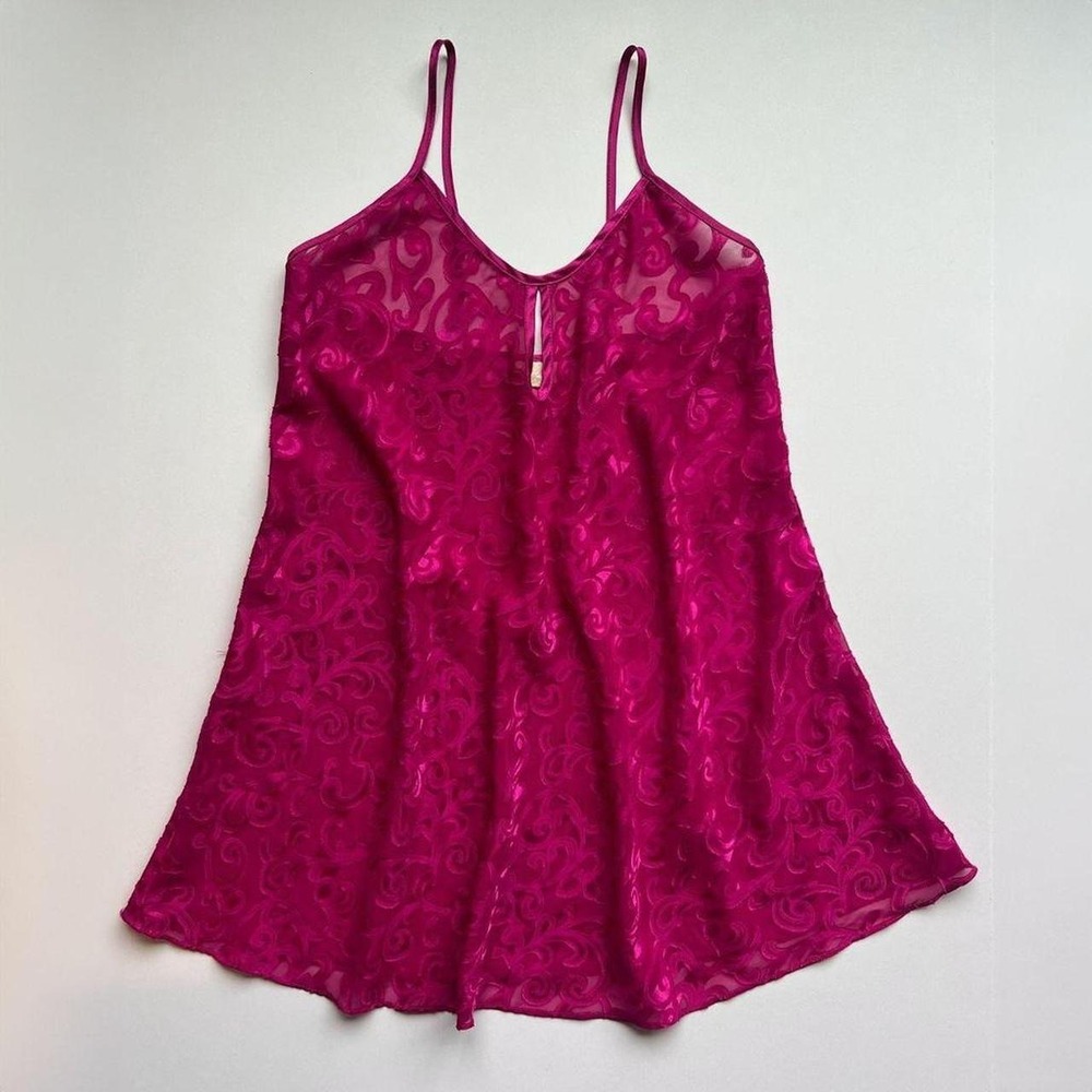 Inner Most Vintage Pink Lace Sheer Slip Dress